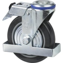 Roue directrice avec dispositif de blocage, pour mini-élévateur, Ø 120 mm