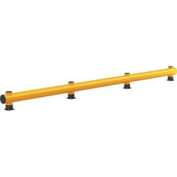 a.m.p.e.r.e Barrière de protection, hauteur 390 mm, planche simple, longueur 6 m, jaune trafic