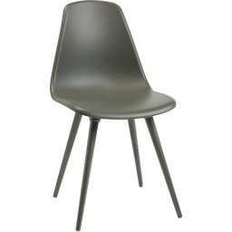 Topstar Chaises polyvalentes T2020, lot de 2, avec quatre pieds en plastique, gris terre d'ombre