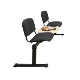 Sièges sur poutre, avec table, 1 table, 2 sièges, habillage anthracite