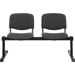 Sièges sur poutre, sans table, 2 sièges, habillage anthracite