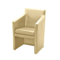 Fauteuil club rectangulaire, h x l x p 850 x 575 x 530 mm, habillage polyuréthane beige