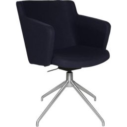 Topstar Fauteuil visiteur SFH, articulation 3D de l'assise et piétement cinq branches, bleu foncé