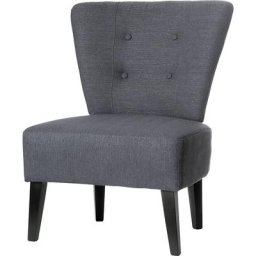 Fauteuil BRIGHTON, pieds en bois massif, anthracite