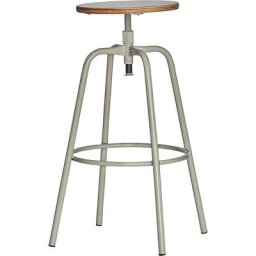 Tabouret de bar PARIS, hauteur assise 700 - 800 mm, taupe