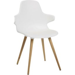 Topstar Chaises polyvalentes T2020 AL, lot de 2, avec quatre pieds en bois, blanc