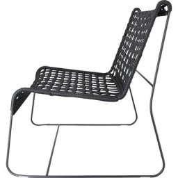 Fauteuil d'extérieur IN/OUT, câble en polyester/acier, noir