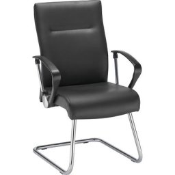 Fauteuil visiteur, noir, tissu