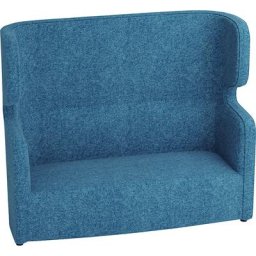 BISLEY Canapé acoustique VIVO, deux places avec dossier haut, bleu