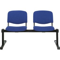 Sièges sur poutre, sans table, 2 sièges, habillage bleu