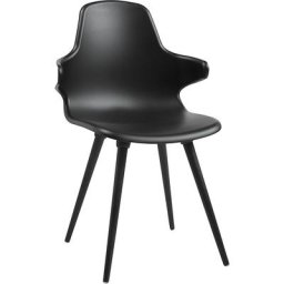 Topstar Chaises polyvalentes T2020 AL, lot de 2, avec quatre pieds en plastique, noir
