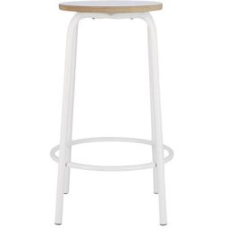 Tabouret de bar PARIS, hauteur assise 650 mm, blanc