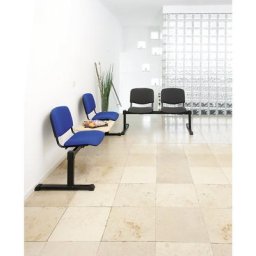 Sièges sur poutre, avec table, 2 tables, 2 sièges, habillage anthracite