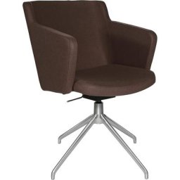 Topstar Fauteuil visiteur SFH, articulation 3D de l'assise et piétement cinq branches, marron
