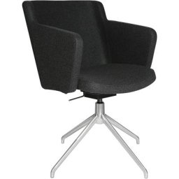 Topstar Fauteuil visiteur SFH, articulation 3D de l'assise et piétement cinq branches, anthracite