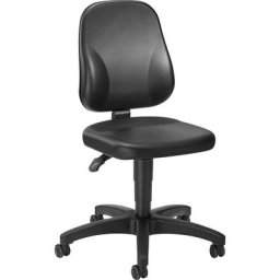 eurokraft basic Siège d'atelier, similicuir, avec roulettes, 440 - 620 mm