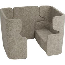 BISLEY Canapé acoustique VIVO, 2 deux places avec dossier haut, paroi médiane, beige