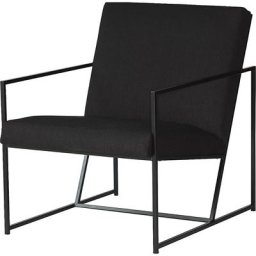 Fauteuil STYLE, piétement noir, noir