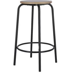 Tabouret de bar PARIS, hauteur assise 650 mm, noir