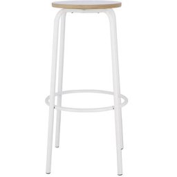Tabouret de bar PARIS, hauteur assise 750 mm, blanc