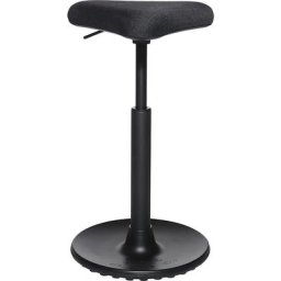 Topstar Tabouret SITNESS H, modèle H1, avec assise triangulaire, habillage noir à motifs, semelle noire