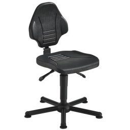 meychair Siège d'atelier pour poids élevés, charge max. 160 kg, avec patins, hauteur réglable de 480 à 620 mm