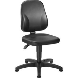 eurokraft basic Siège d'atelier, similicuir, avec patins, 440 - 620 mm