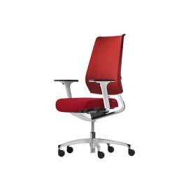 Dauphin Siège de bureau X-CODE, piétement en aluminium, rouge