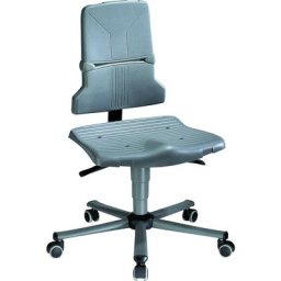 bimos Siège d'atelier SINTEC, en plastique, modèle standard, piétement en tube d'acier à cinq branches sur roulettes