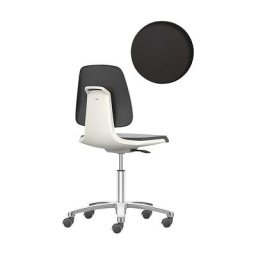 bimos Siège d'atelier LABSIT, piétement cinq branches avec roulettes, assise en mousse PU, blanc