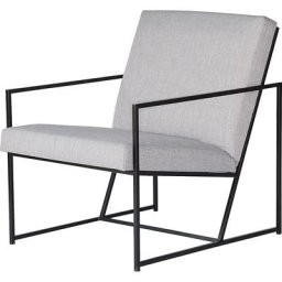 Fauteuil STYLE, piétement noir, gris