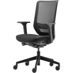 TrendOffice Siège de bureau TO-SYNC PRO, avec accoudoirs et roulettes, noir