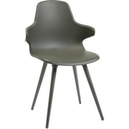 Topstar Chaises polyvalentes T2020 AL, lot de 2, avec quatre pieds en plastique, gris terre d'ombre
