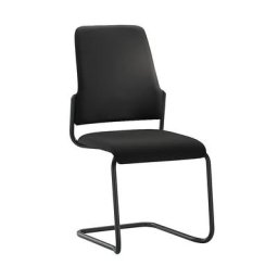interstuhl Siège visiteur GOAL, piétement luge, lot de 2, piétement noir, noir