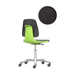 bimos Siège d'atelier LABSIT, piétement cinq branches avec roulettes, assise en mousse PU, vert