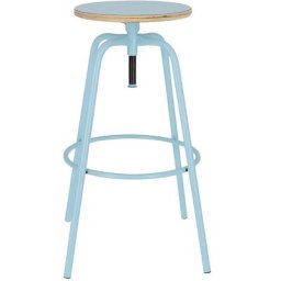 Tabouret de bar PARIS, hauteur assise 700 - 800 mm, turquoise