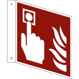 Panneaux de prévention des incendies, déclencheur manuel d'alarme incendie, lot de 10, plastique, bannière, 150 x 150 mm