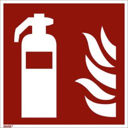 Panneaux de prévention des incendies, extincteur, lot de 10, aluminium, 150 x 150 mm