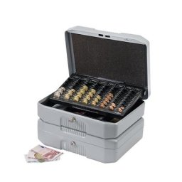 DURABLE Caisse à monnaie, version design, coloris aluminium, h x l x p 120 x 352 x 276 mm