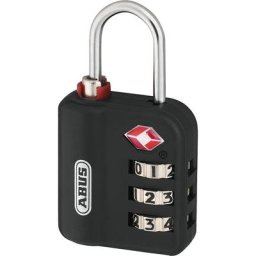 ABUS Serrure à bagages, 147TSA/30 B, lot de 12, noir