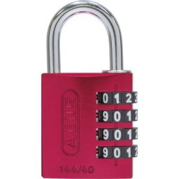 ABUS Serrure à combinaison, aluminium, 144/40 Lock Tag, lot de 6, rouge