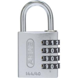 ABUS Serrure à combinaison, aluminium, 144/40 Lock Tag, lot de 6, argent