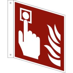Panneaux de prévention des incendies, déclencheur manuel d'alarme incendie, lot de 10, aluminium, bannière, 200 x 200 mm