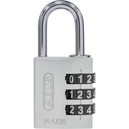 ABUS Serrure à combinaison, aluminium, 144/30 Lock Tag, lot de 6, argent