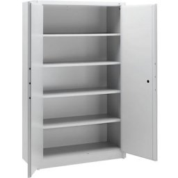 C+P Armoire métallique, ignifuge selon la norme DIN 4102, h x l x p 1950 x 1200 x 500 mm, gris clair