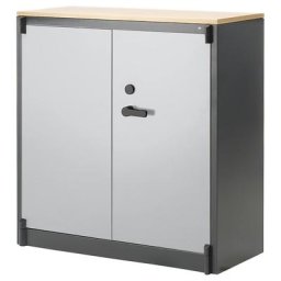 C+P Armoire métallique, ignifuge selon la norme DIN 4102, h x l x p 1226 x 1200 x 500 mm, gris noir / gris clair