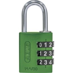 ABUS Serrure à combinaison, aluminium, 144/30 Lock Tag, lot de 6, vert