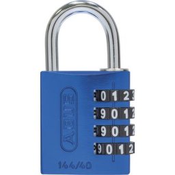 ABUS Serrure à combinaison, aluminium, 144/40 Lock Tag, lot de 6, bleu