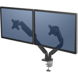 Fellowes Bras porte-écran série PLATINUM, bras double pour 2 écrans, noir
