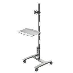 Dataflex Chariot informatique VIEWMATE COMBO, pour écran, clavier, ordinateur Small Form Factor, argent